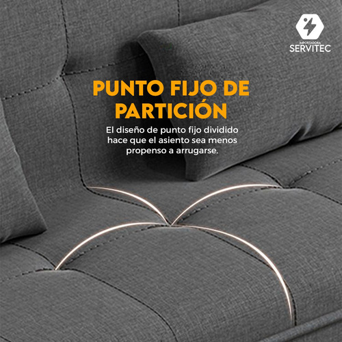 Sofá Cama 2 En 1 Plegable 120×100 Gris Oficina/depto