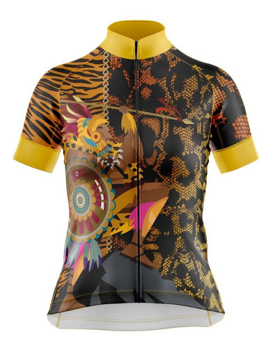 Jersey Ciclismo Maillot Corta Dama Mtb Lanza Escudo Guerrero