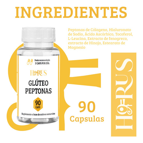 Peptonas De Colágeno Euphoric Crecimiento Glúteos Horus Sin Sabor