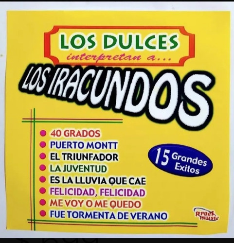 Los Iracundos Cd Versiones Covers Interprete  Los Dulces  