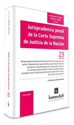 Jurisprudencia Penal De La Csjn Tomo 23, de Pitlevnik, Leonardo G. - Muñoz  Damian R. (directo. Editorial Hammurabi, tapa blanda en español, 2017