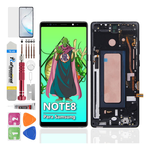 Okbichi Incell Pantalla Para Samsung Note8 Con Macro Sm-n950f, Sm-n950u, Sm-n9500, Sm-n950u1, Sm-n950n, Sm-n950w, Sc-01k, Sm-n950fd