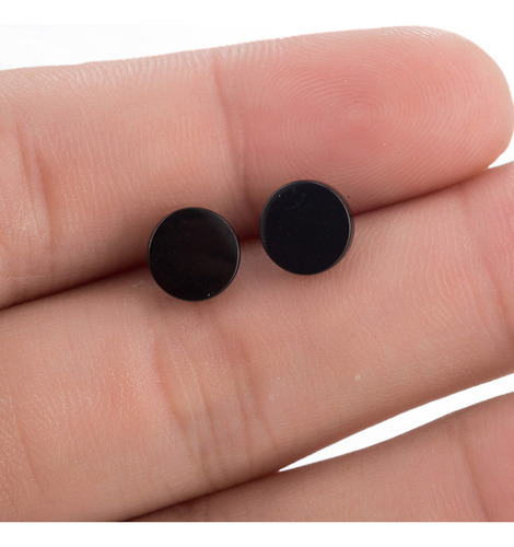 Set De Aros Acero Quirurgico Aros Hombre Mujer Tunel Negro