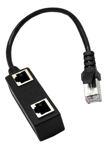 Lan Etherner Rj45 De 33 Cm, 1 Macho A 2 Hembra Doble M/f