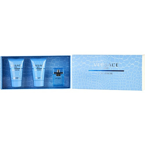 Versace Man Eau Fraiche Set-edt .17 Oz Mini & Bálsamo Para