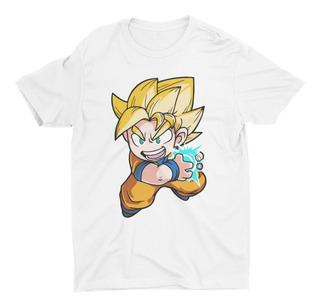 Polera Estampada Adulto Dama Super Goku Polera Estampada Adulto Dama Super Goku