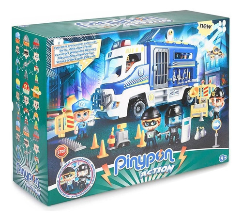 Pinypon Action Vehiculo Furgon De Operaciones 2 Figuras Tts