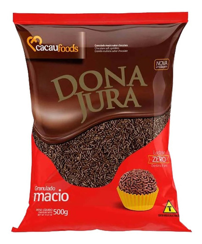 Granulado Chocolate Macio 500g Zero Lactose - Dona Jura