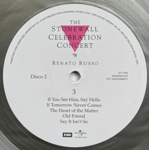 Lp Renato Russo Stonewall Celebration Vinil Duplo Rock Pop