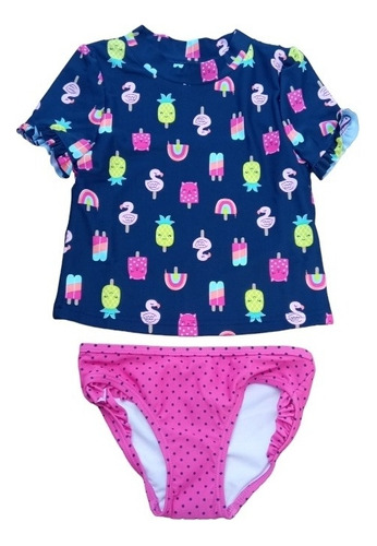 Traje De Baño 2 Piezas Estampado Para Niñas Carters