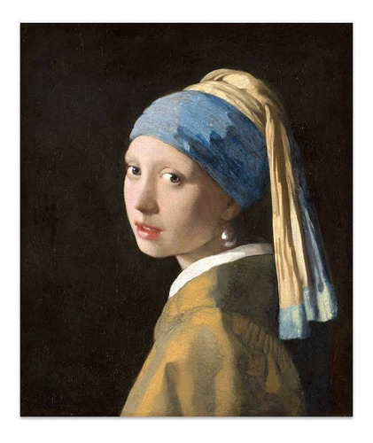 Cuadro Canvas La Joven De La Perla Vermeer 20x25 M  Y C