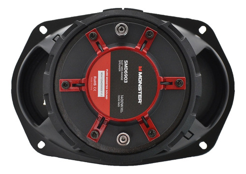 Medio Rango C/ Driver 2 Vias 6x9 PuLG Smd6903 1400 Watts Ope Color Negro