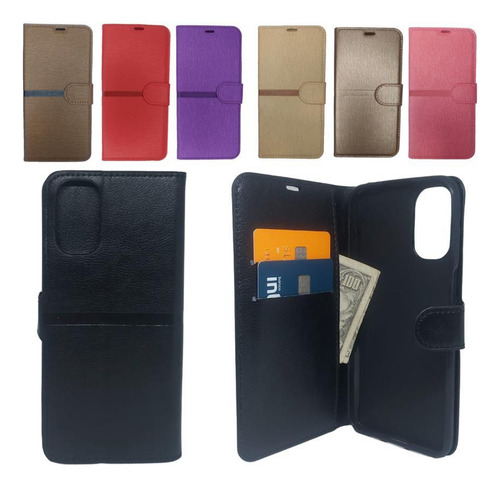 Funda tipo cartera para Motorola G41 - Color de la funda: rojo