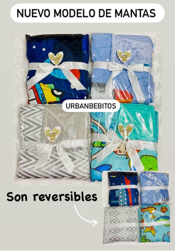 Mantas Dobles Reversibles Para Bebés