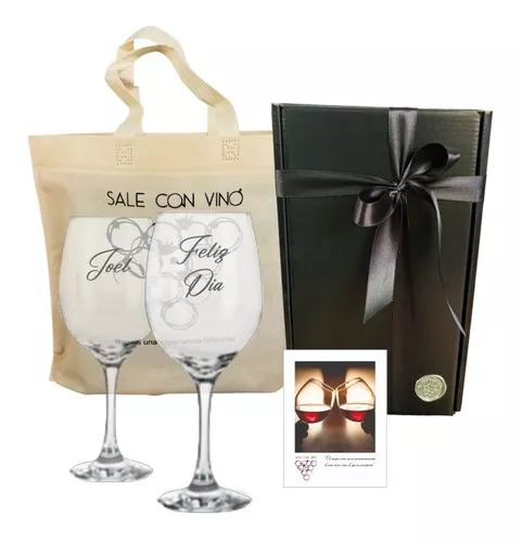 Copa De Vino Grabada Personalizada + Estuche Sx Wina - Sodex