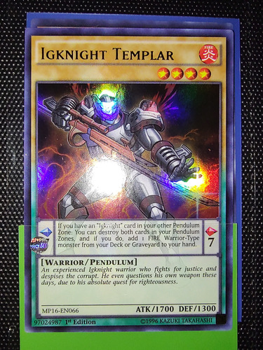 Yugioh! Igknight Templar Ultra Rare Mp16-en066 1st Edition (Usado)