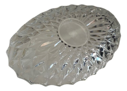 Pequeño Bowl De Vidrio Ovalado Transparente (Usado)