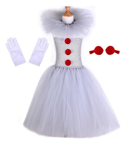 Vestido De Halloween Con Tutú Para Niñas, Cosplay, Pennywise