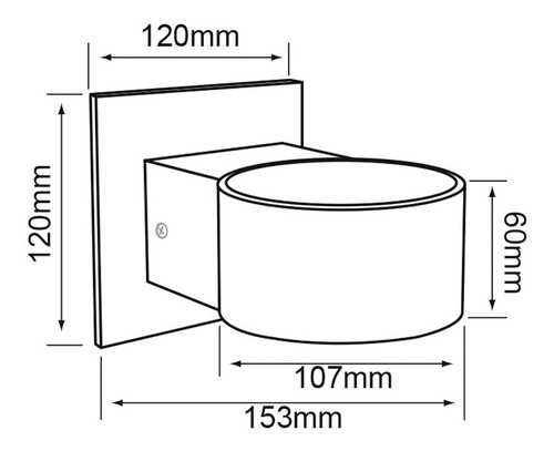 Imagen 4 de 7 de 4 Lámparas Led Sobreponer Pared Negro, 5.5w Luz Cálida