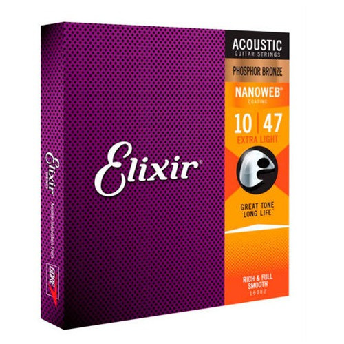 Corda Para Violão 010 Phosphor Bronze Extra Light Elixir