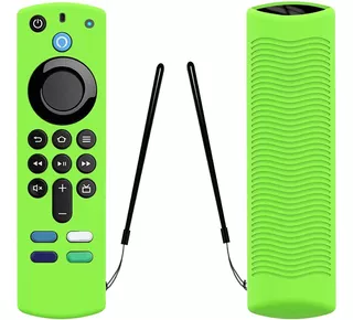 Funda Compatible Con Amazon Fire Tv Alexa Voz Azul Color Verde Claro