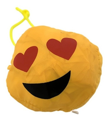 Imagen 6 de 9 de Pack X5 Bolsa Emoji Plegable Reutilizable Tela Impermeable