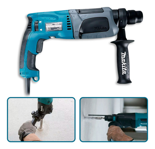 Martelete Combinado 780w 15/16 Makita Hr2470x18 Profissional Cor Azul-petróleo Frequência 60hz 127v