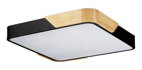 Plafón Led Cerchio Cuadrado 18w - Calidad Unilux Estructura Negro