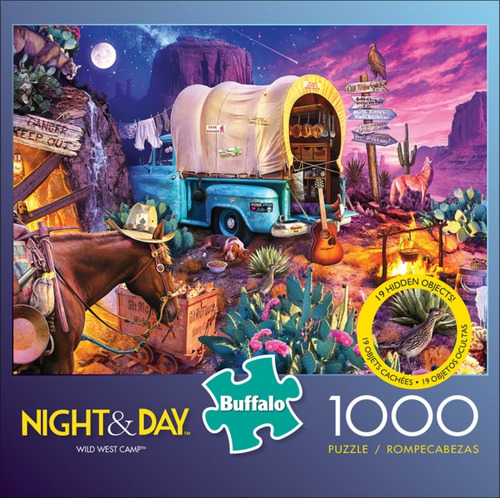 Buffalo Gm Day To Night Puzzle 1000 Piezas Pzl Wild West