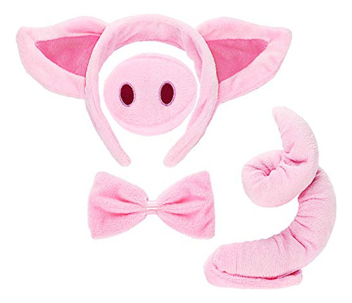 Pig De Traje De Cerdo Eares De Nariz Tail Y Bow Tie Lq1hk