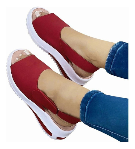 Zapatos Mujer Verano Tacón Plano Tallas Grandes Boca Flat