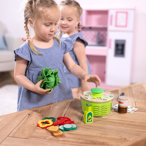 Melissa & Doug, Set De Juego Mezcladora De Ensalada, Comida De Juguete Para Niños Y Niñas A Partir De 3 Años