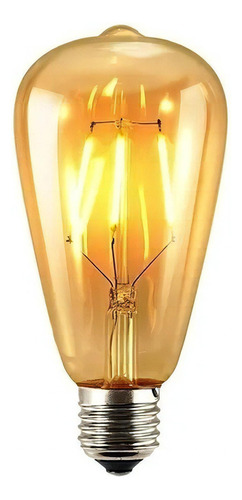6x Ampolletas Vintage Led Edison Filamento E27 8w Luz