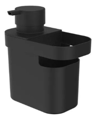 Organizador de cocina, soporte para detergente y fregadero, 650 ml, color negro