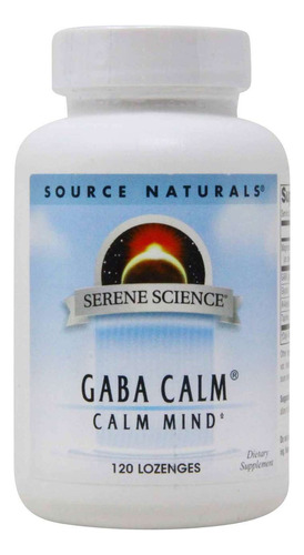 Source Naturals Gaba Calm Mente Tranquila 120 Pastillas Sabor Sin Sabor