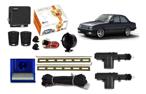 Kit Trava Eletrica + Alarme Chevette Com Ou Sem Q Vento 2 Pt