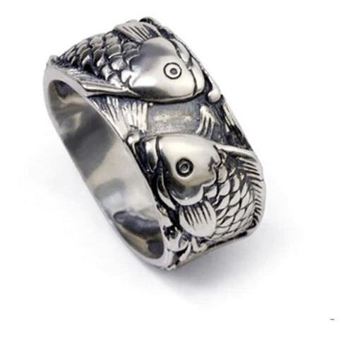 Anillo Pez Carpa Koi Peces Alternativo Plata Mexicana 925