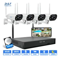 Comprar 2NLF Kit Circuito Cerrado 4 Cámaras de seguridad con resolución 2MP visión nocturna incluida color blanco