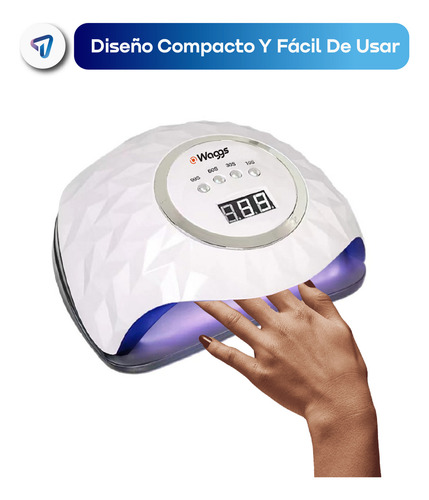 Cabina De Uñas Tecnologia Lampara Dual Uv Led 268w Waggs