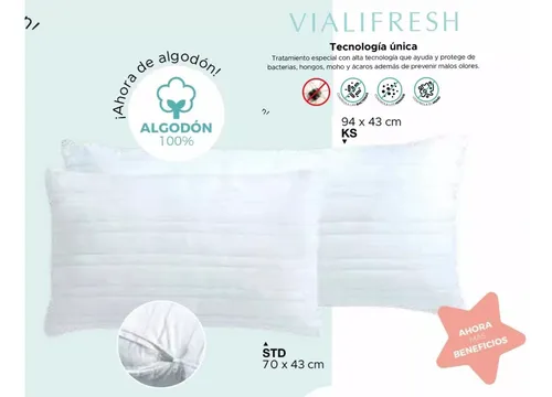 Almohada Vialifresh Anti Acaros Con Cierre Vianney