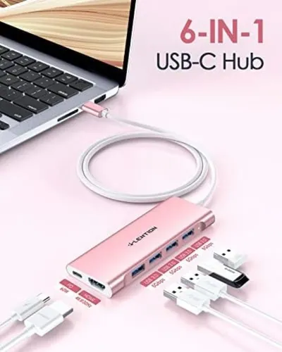 Cable Largo 10 M Con Hub Multipuerto Usb C 4 Puertos