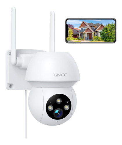 Gncc 2k Wifi Smart Security Camera Wifi, 360 ° De Seguimient