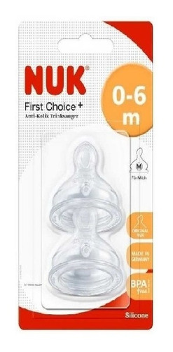 Tetina X2 Silicona Mamadera Bebe Nuk First Choice Babymovil