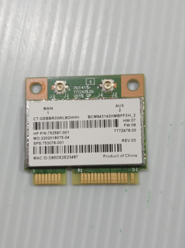 Wifi Bluetooth Broadcom Bcm943142hmbpfxh Hp Stream 11-d