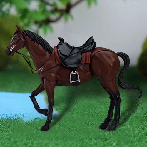 Modelo De Figura De Caballo A Escala 1/12, Accesorio Marrón