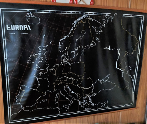 Mapa Político De Europa De 1980 En Vinilo P/ Colgar 120x92cm