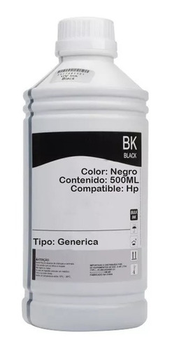 Medio Litro Tinta Recargar O Rellenar Sistema Compatible Hp