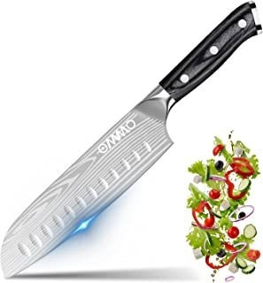 Ommo Santoku Cuchillo De Cocina Japonés De 7 Pulgadas, Cuchi