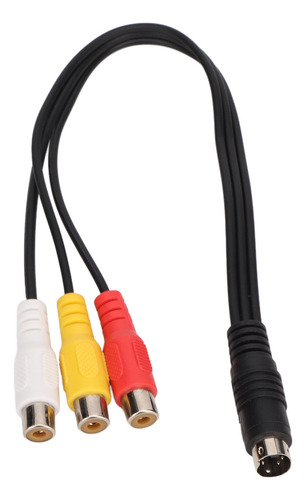 Cable S Video De 4 Pines Macho A 3rca Hembra Con Blindaje