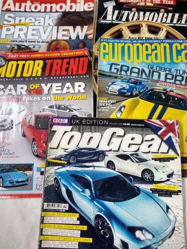 Lote5 Revistas Ingles De Auto Top Gear+motor+europear+automo